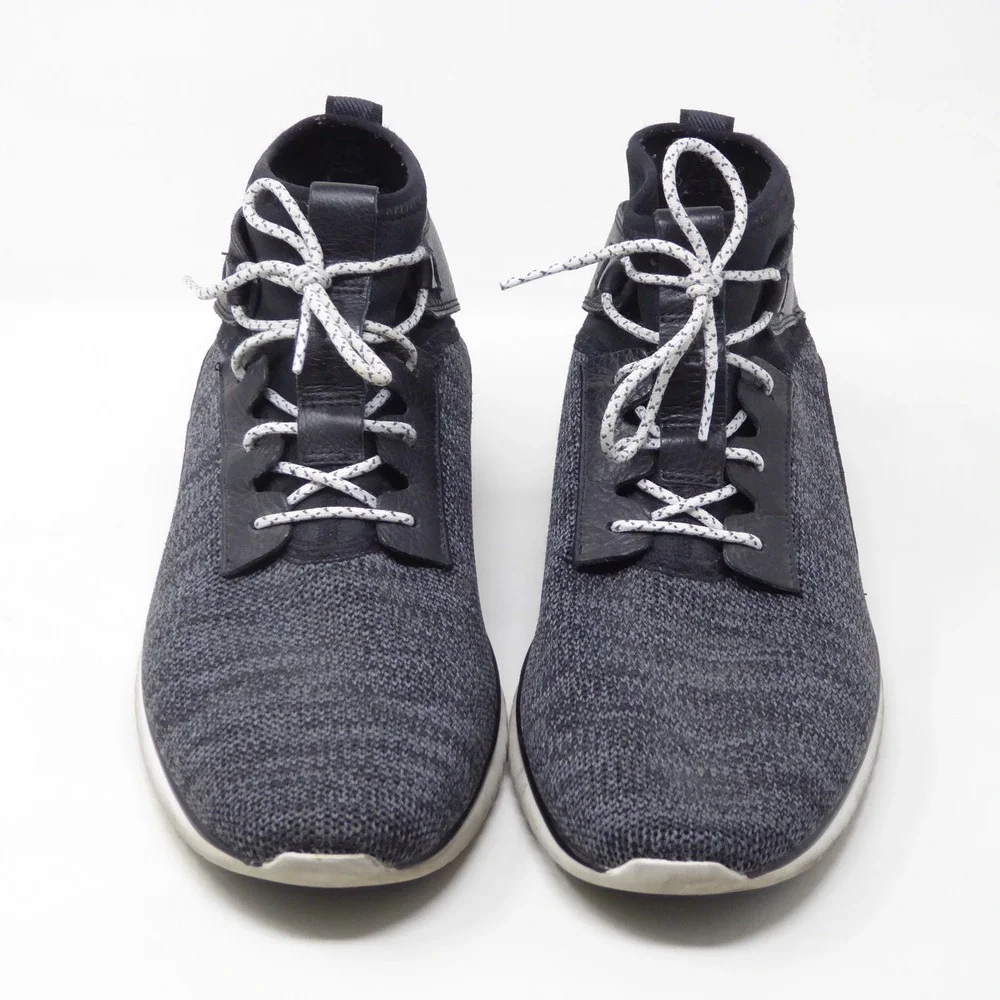 Cole Haan Mens GrandMotion Mid-Top Knit Sneakers Black C30660 Size 10.5M